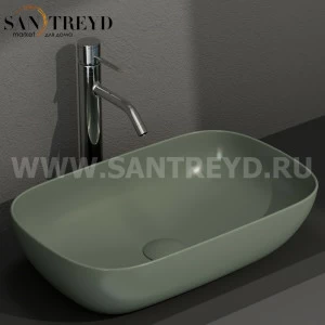 B6R60FE Накладная раковина на столешницу  прямоугольная Ceramica Globo T-EDGE