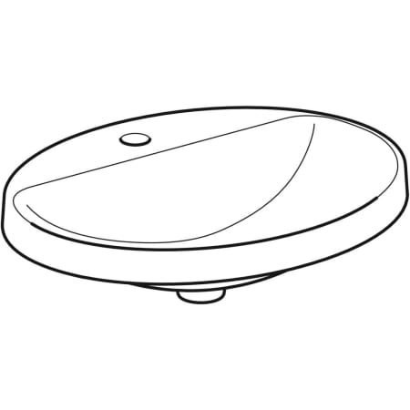 500.720.01.2 Встраиваемая раковина Geberit VariForm овальной формы, с полкой для отверстия под смеситель Geberit  - Вид №14