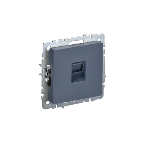 Розетка встраиваемая IEK Brite РК10-БрМ RJ45 cat 5e цвет маренго 89361850 STLM-2136413