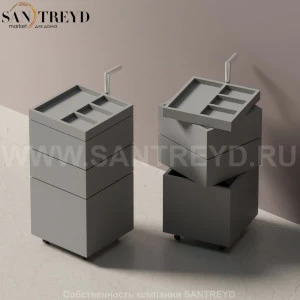 O.J.C. Тумба на роликах серая ACOM0500NG