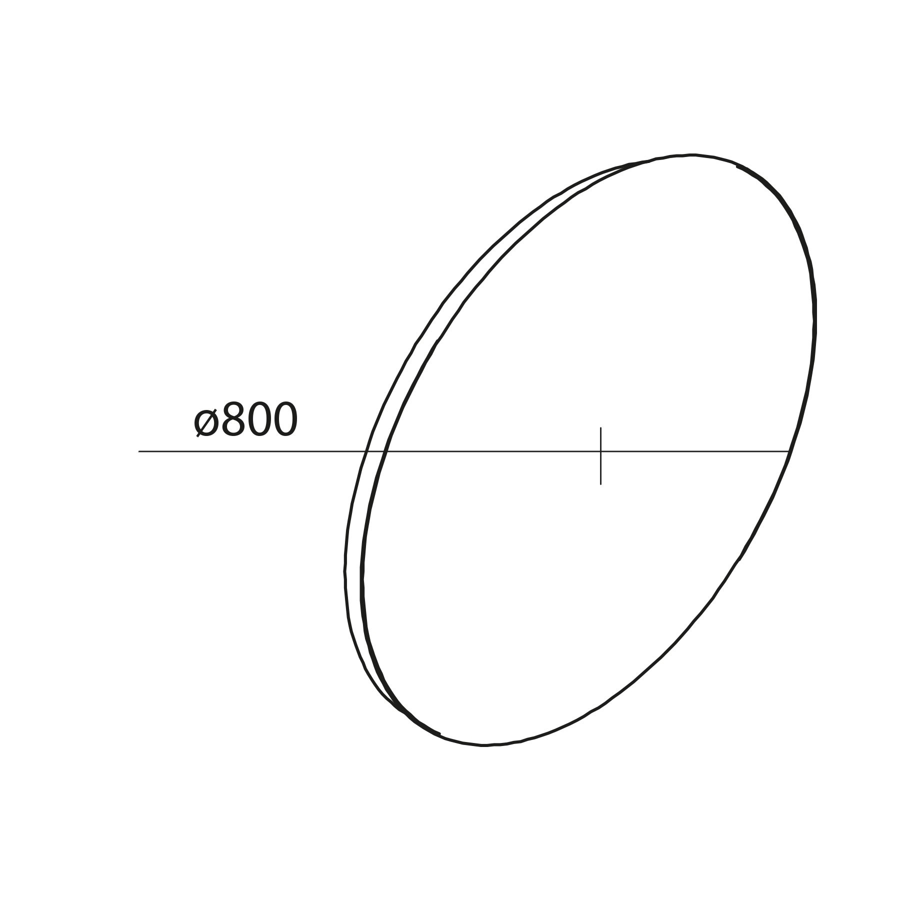 83963 SALGAR Зеркало MOON 800 круглое со светом (4,8 Вт.) IP44 d 800 мм - Вид №2