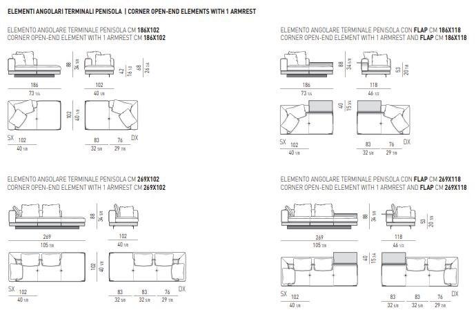 Minotti Модульный тканевый диван Connery sun-id-1465337 - Вид №28