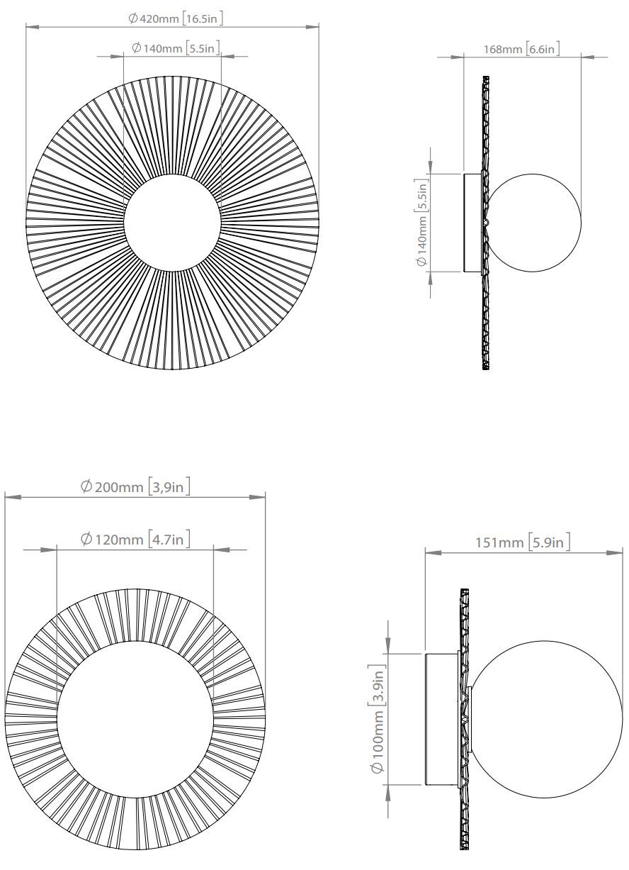 Потолочный светильник / Настенный светильник из дутого стекла Nuura Liila ARCH-00044720 - Вид №28