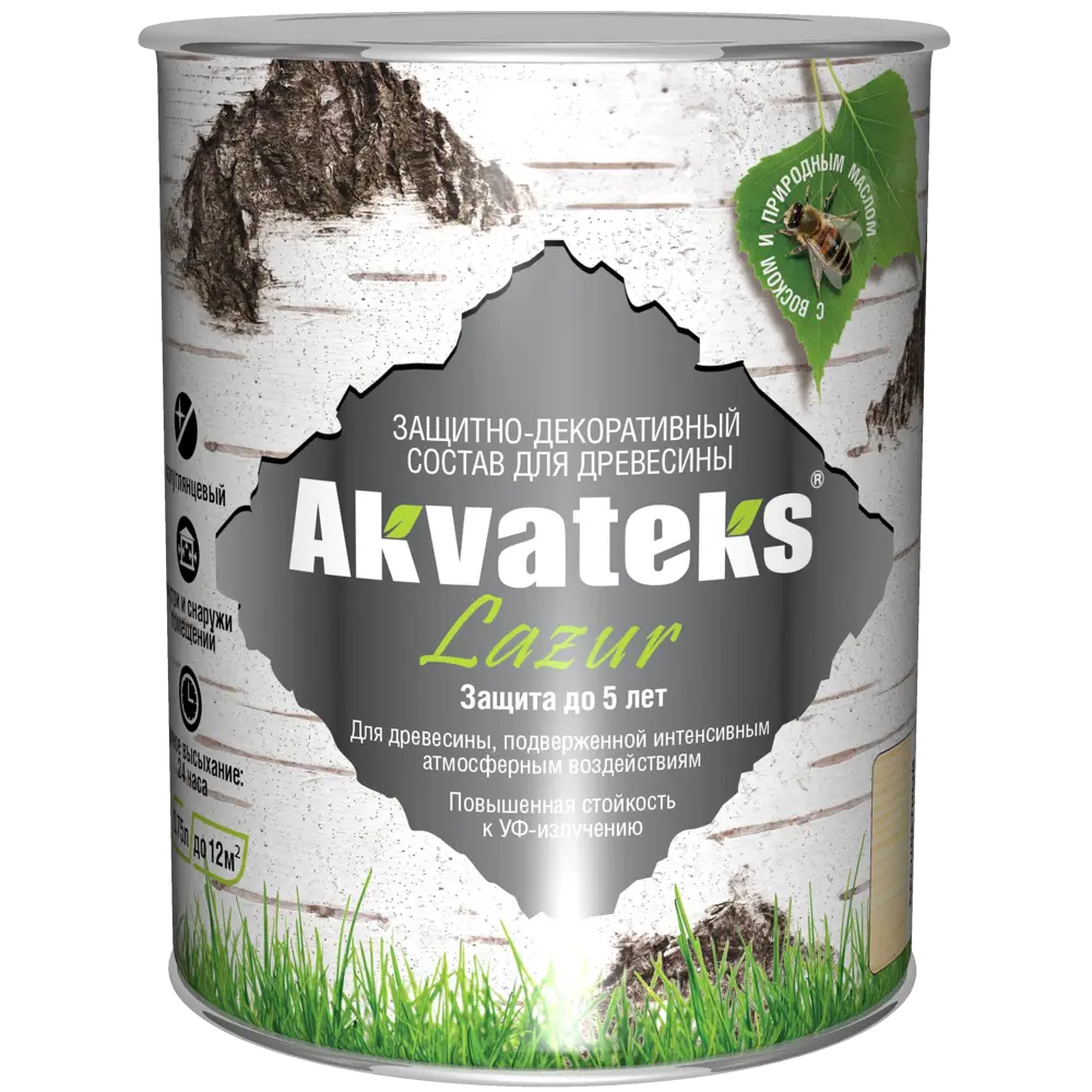 АКВАТЕКС Антисептик защитно-декоративный для дерева с натуральным воском 0.75 л 82603237 STLM-0031245 - Вид №1