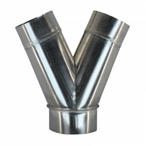 Тройник круглый Y-обр. (штаны) (оц. сталь) d160/160/160