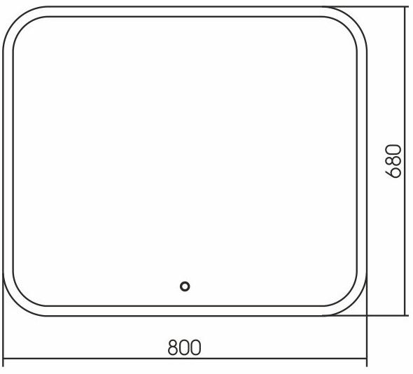 680680 Зеркало Comfort 800*680 с сенсорным выключателем Grossman - Вид №1