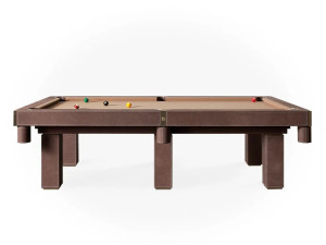 Кожаный прямоугольный бильярдный стол