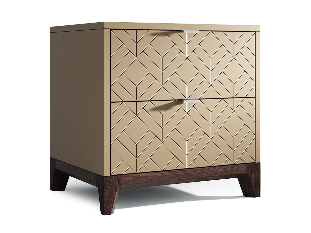 Прикроватная тумбочка дизайнерская бежевая Case THE IDEA  210305 Бежевый  - Вид №1