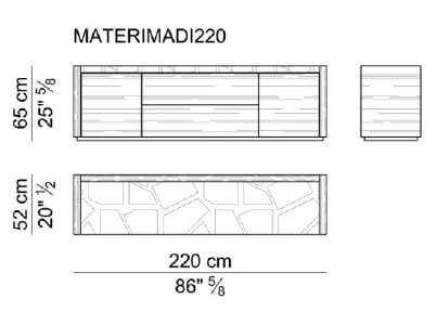 Деревянный шкаф с мраморной столешницей i 4 Mariani ARCH-00071601 - Вид №4