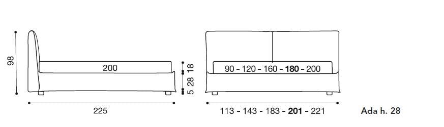 Двуспальная кровать с мягким изголовьем Twils ARCH-00074112 - Вид №2