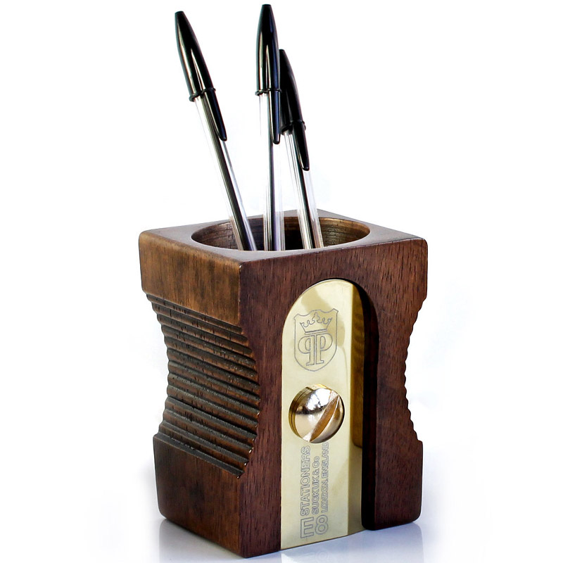 SK PENCILPOT3 Органайзер для рабочего стола sharpener темное дерево Suck UK 