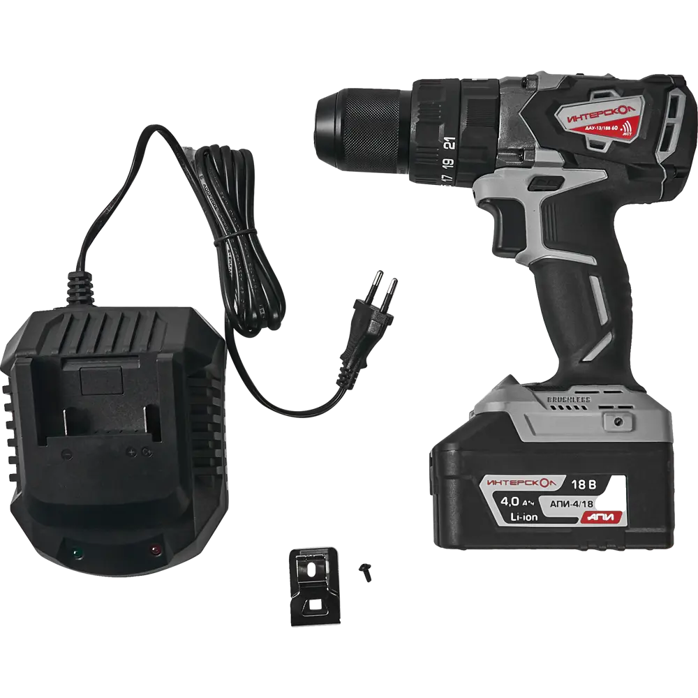 Интерскол ДАУ-13/18В - бесщеточная аккумуляторная дрель-шуруповерт с ударным механизмом 86845668 STLM-0072008 - Вид №4