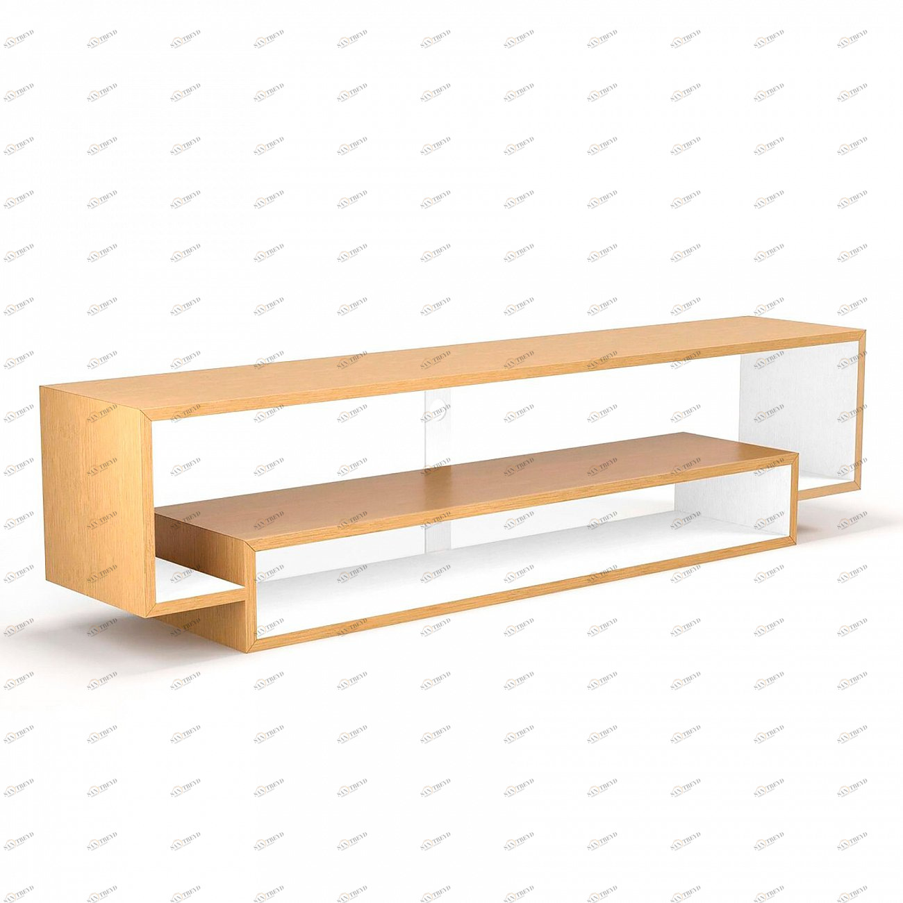 Тумба под телевизор длинная белая 180 см Tube-2 BRAGIN DESIGN  256498 Бежевый 