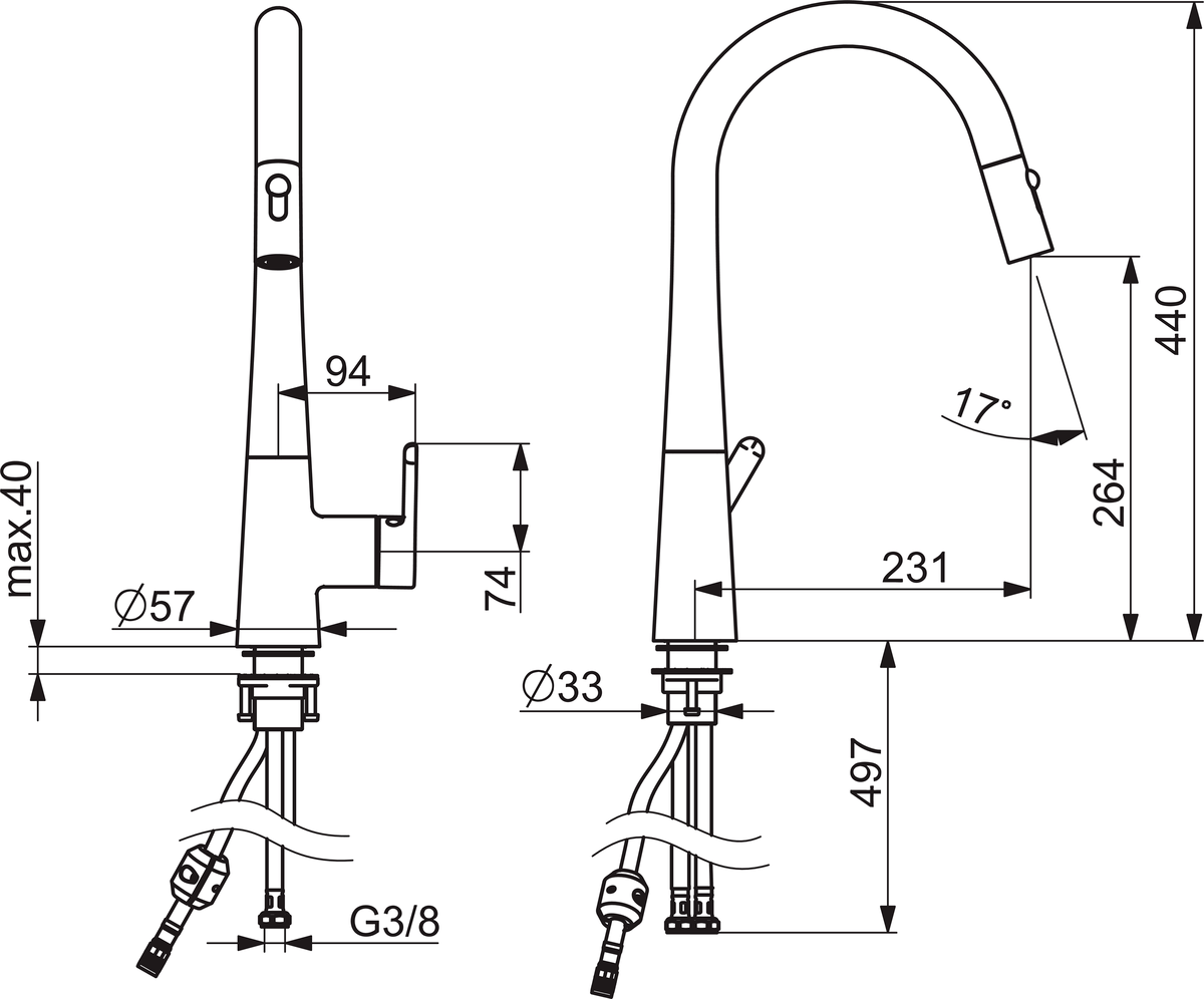Oras 3032F Смеситель для кухни 3032F Inspera Хром  - Вид №1