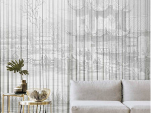 Восточные обои ПВХ бесплатно, экологически чистые, моющиеся