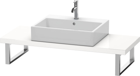 LC100C05252 Консоль для накладной и встраиваемой сверху раковины компакт, Толщина консоли 45 мм L-Cube #LC100C 480 мм Европейский дуб, декор Duravit - Вид №1