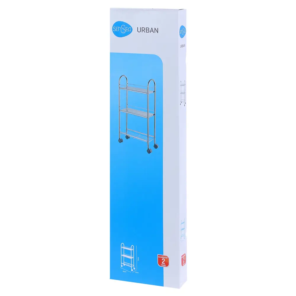 Стеллаж для ванной комнаты Urban Slim металл цвет хром 16021943 STLM-2056124 SENSEA - Вид №4