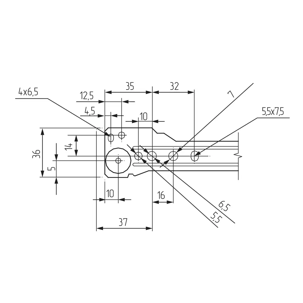 Направляющие роликовые l400 мм, сталь, цвет белый 82923607 STLM-2021747 Santreyd  - Вид №2