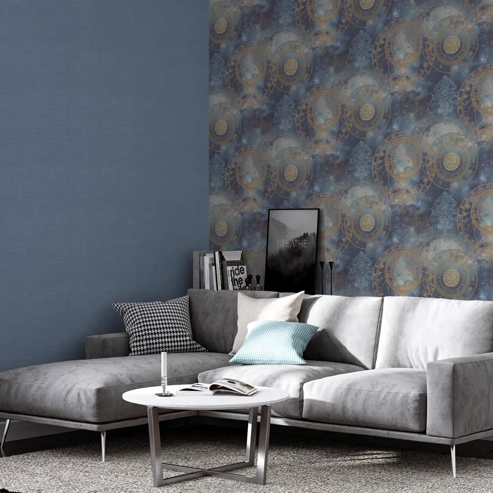 Обои флизелиновые Home Color Zodiac синие 1.06 м HC71450-66 82912563 STLM-2196175 - Вид №3