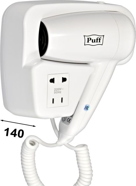 1405.002 Фен для волос с доп розеткой 1200B PUFF  - Вид №7