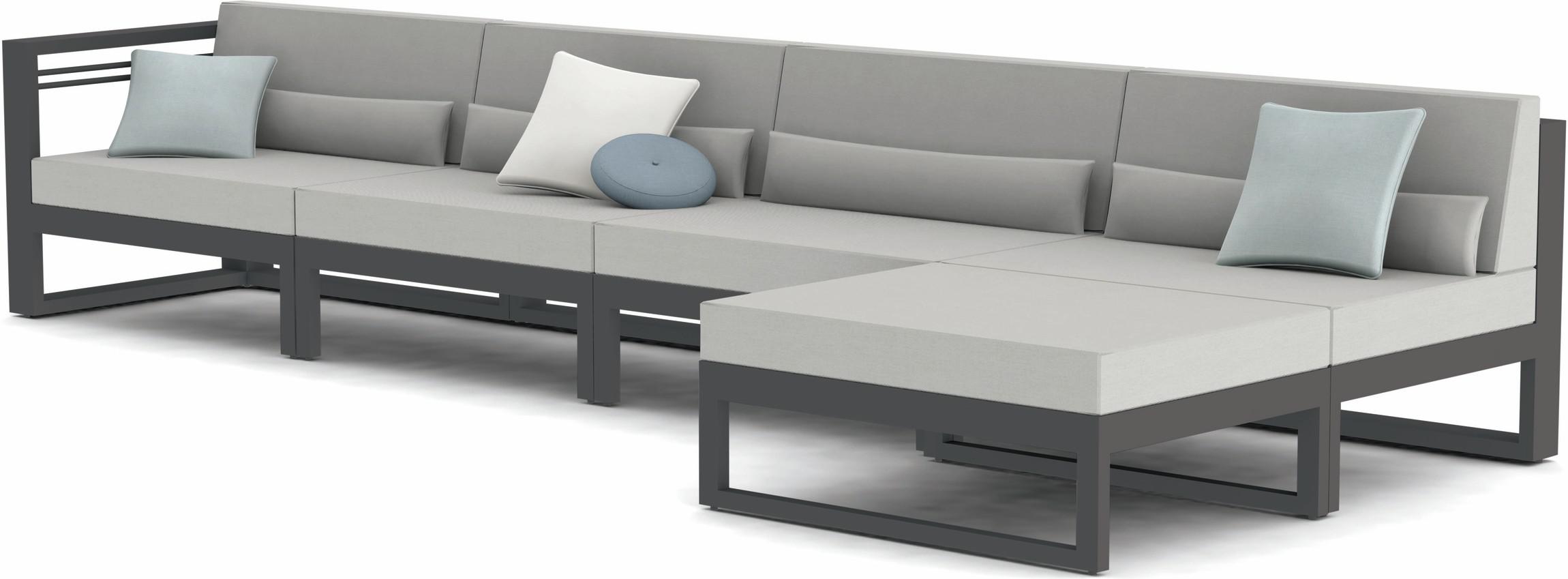 MNST206 Concept 4 лава черный текстиль справа Manutti Fuse