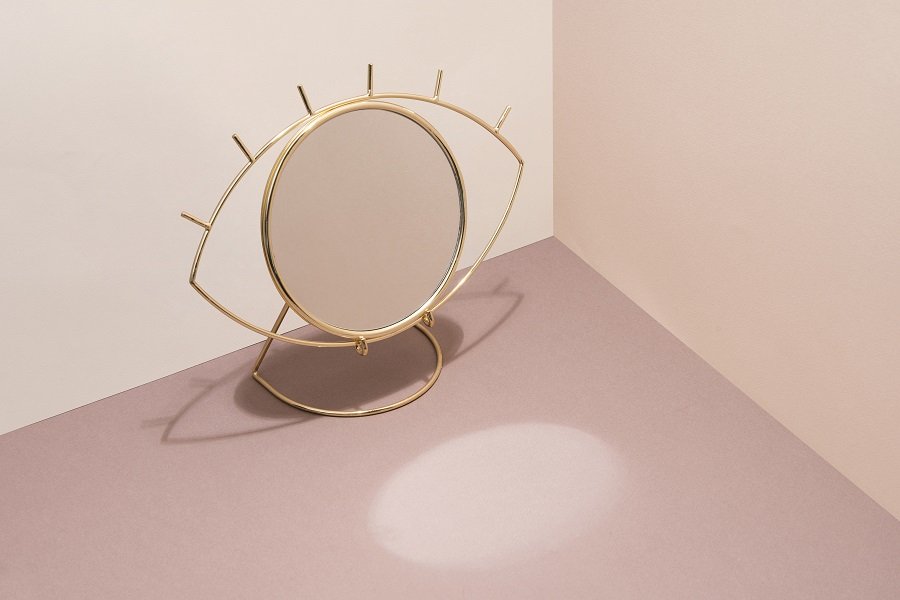 Зеркало в форме глаза декоративное настольное в золотой раме Cyclops DOIY ДИЗАЙНЕРСКИЕ 253266 Золото  - Вид №2