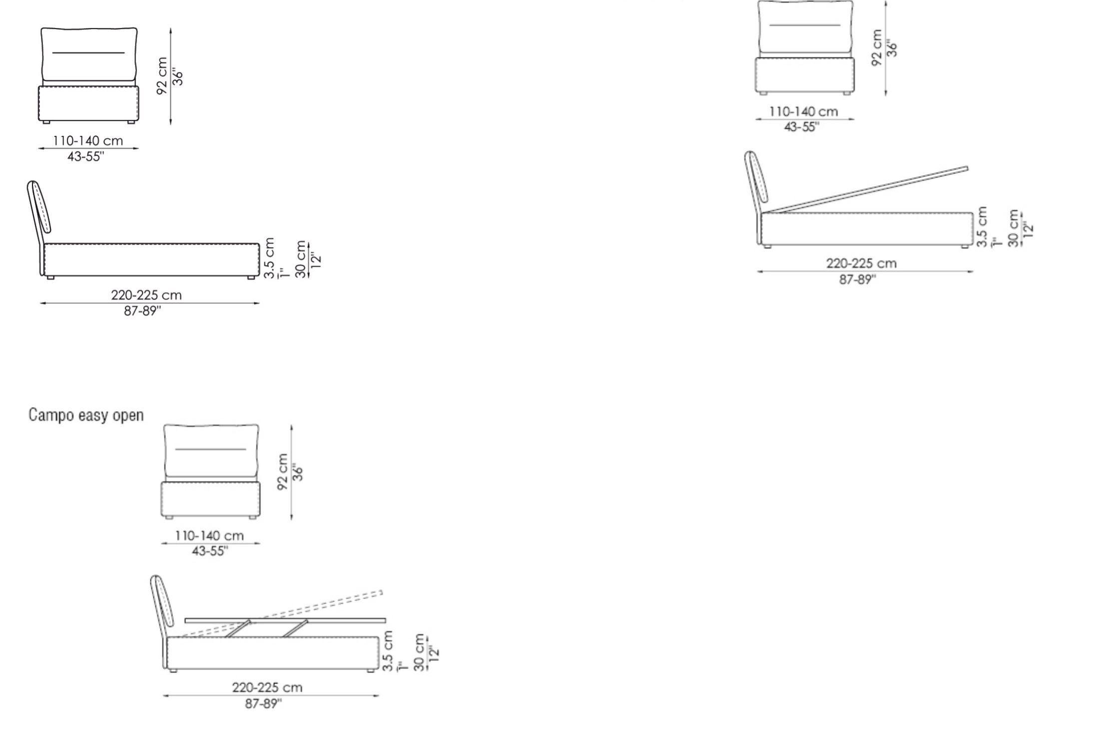 Односпальная кровать для хранения ткани BONALDO поле ARCH-00092062 - Вид №4