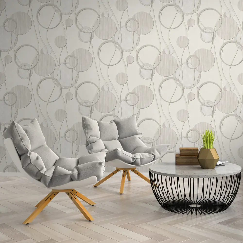 Обои флизелиновые Ornamy Eclipse серые 1.06 м 1127-01 STLM-2077789 - Вид №3