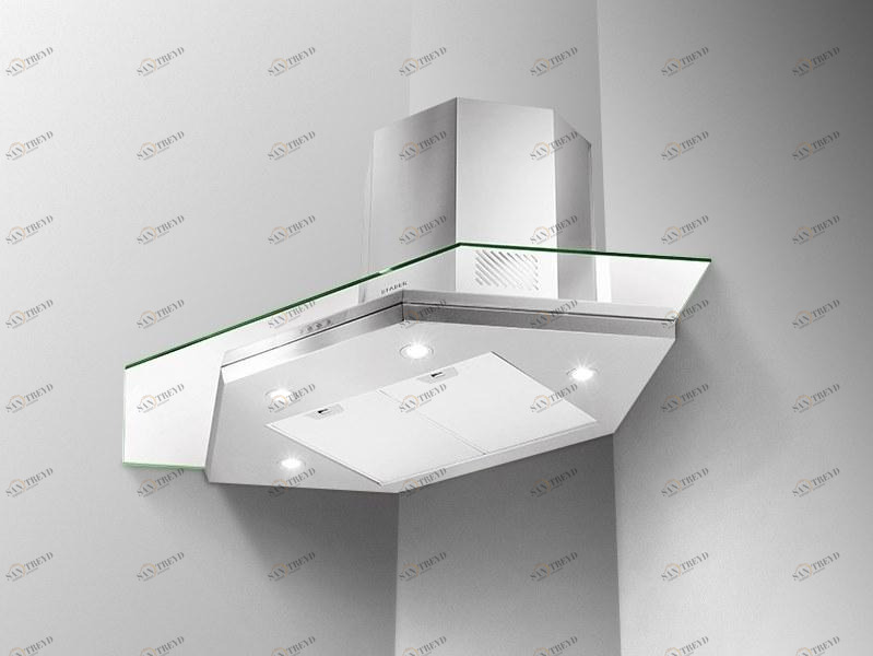 FABER Угловая вытяжка из нержавеющей стали и стекла со встроенной подсветкой sun-id-1503965