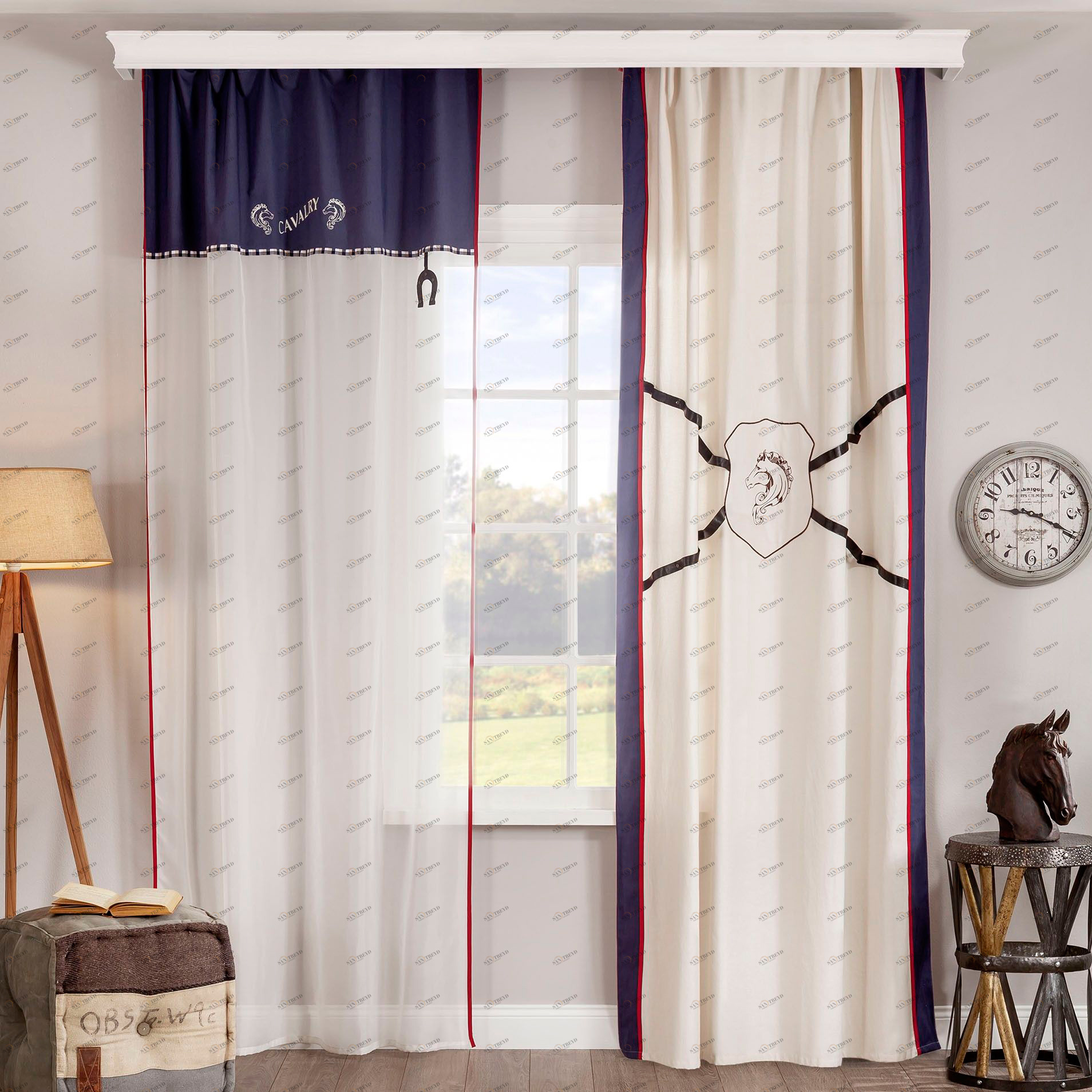 Тюль для детской 140х260 см Royal, 1 полотно CILEK ROYAL 00-3832616 Белый;синий Santreyd