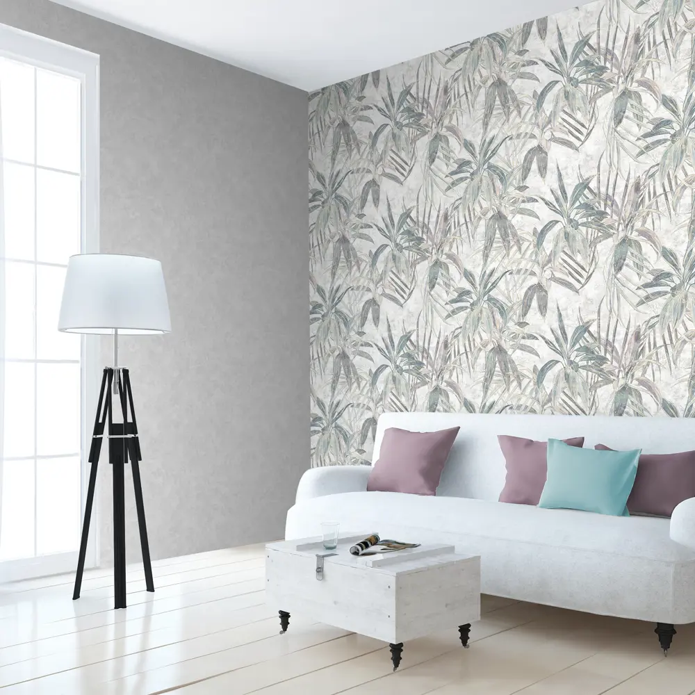 Обои флизелиновые Victoria Stenova Java зелёно-серые 1.06 м VS281654 STLM-2170624 - Вид №3