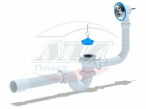 Сифон для ванны с выпуском и переливом 1 1/2 с г/т 40х50 Е155 АНИ Е 155