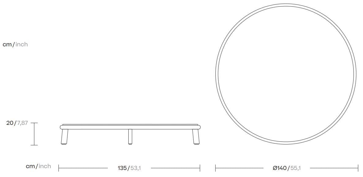 Круглый низкий журнальный столик Kettal ARCH-00149626 - Вид №11