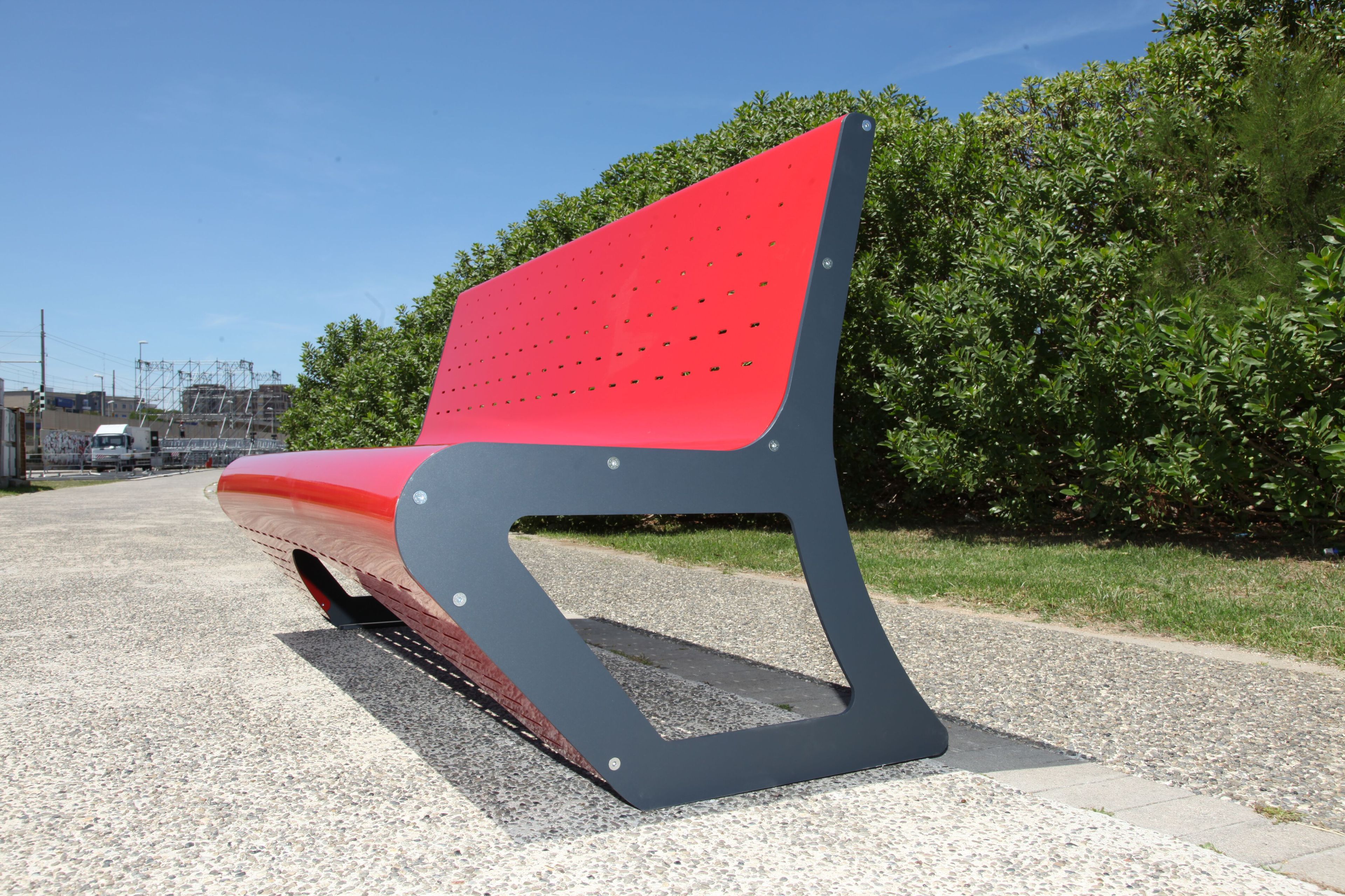 Стальная скамья со спинкой CITYSì SPACE ARCH-00140030 - Вид №7