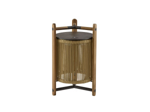 Светодиодная настольная лампа из тикового дерева с USB-зарядкой