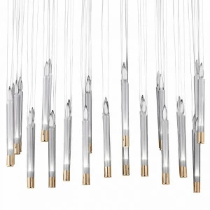 Светильник подвесной 120х118 см латунь с белым Candle PR68094-17 brass DELIGHT COLLECTION ДИЗАЙНЕРСКИЕ 00-3882367 Золото;прозрачный