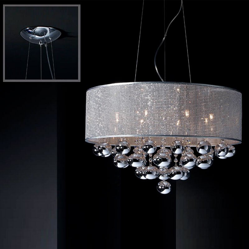 Подвесной светильник Andromeda от Schuller круглый 174011 SCHULLER ДИЗАЙНЕРСКИЕ 243413 Хром  - Вид №1