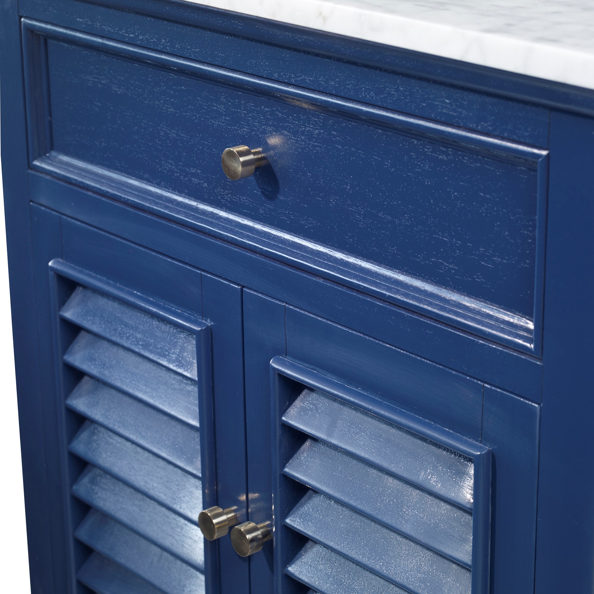 Тумбочка, Petite (до 33,5) 17590-110-221 Louvered Medium Sink Chest - Cadet Blue Ambella  - Вид №5