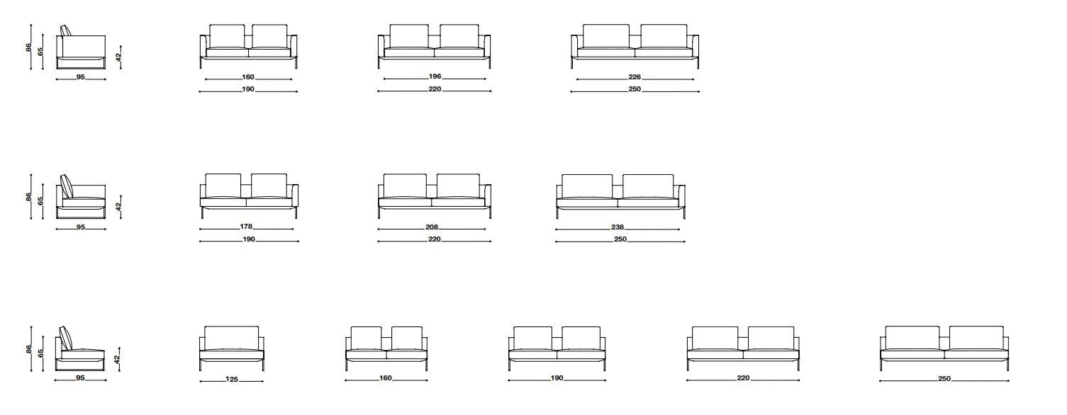 3-местный кожаный съемный диван Désirée divani Arlon ARCH-00031436 - Вид №7
