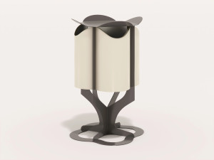 Стальная стойка для мусора с порошковым покрытием с крышкой