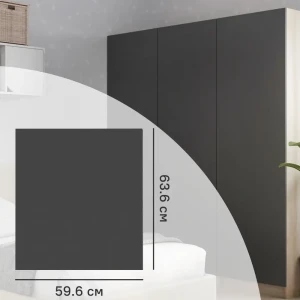 Дверь Лион 59.6x63.6x1.8 см ДСП цвет серый