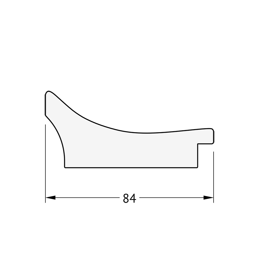 BY 1249 Зеркало с фацетом в багетной раме - фреска 84 mm EVOFORM Exclusive - Вид №3
