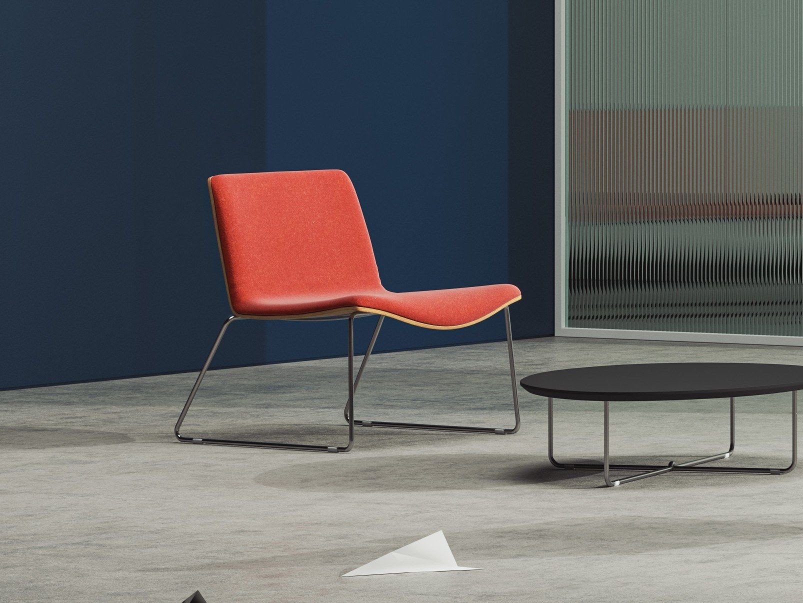 Тканевое кресло с многослойной оболочкой из бука ALMA DESIGN Amarcord ARCH-00131218 - Вид №1