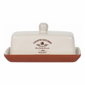 Масленка керамическая бежево-коричневая "Кухня в стиле Кантри" TERRACOTTA КУХНЯ В СТИЛЕ КАНТРИ 00-3946460 Бежевый;коричневый