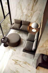 Керамогранит / напольное покрытие из ламинированного керамогранита с мраморным эффектом