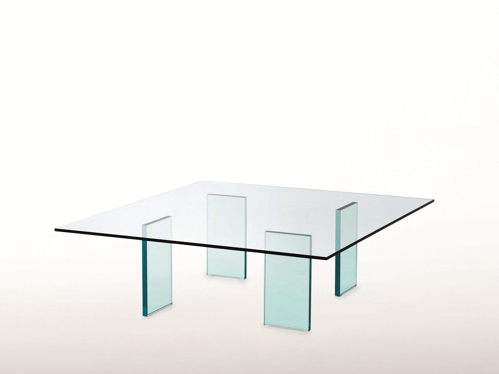 Хрустальный квадратный низкий журнальный столик Glas Italia GLASS TABLE (1976) ARCH-00096050