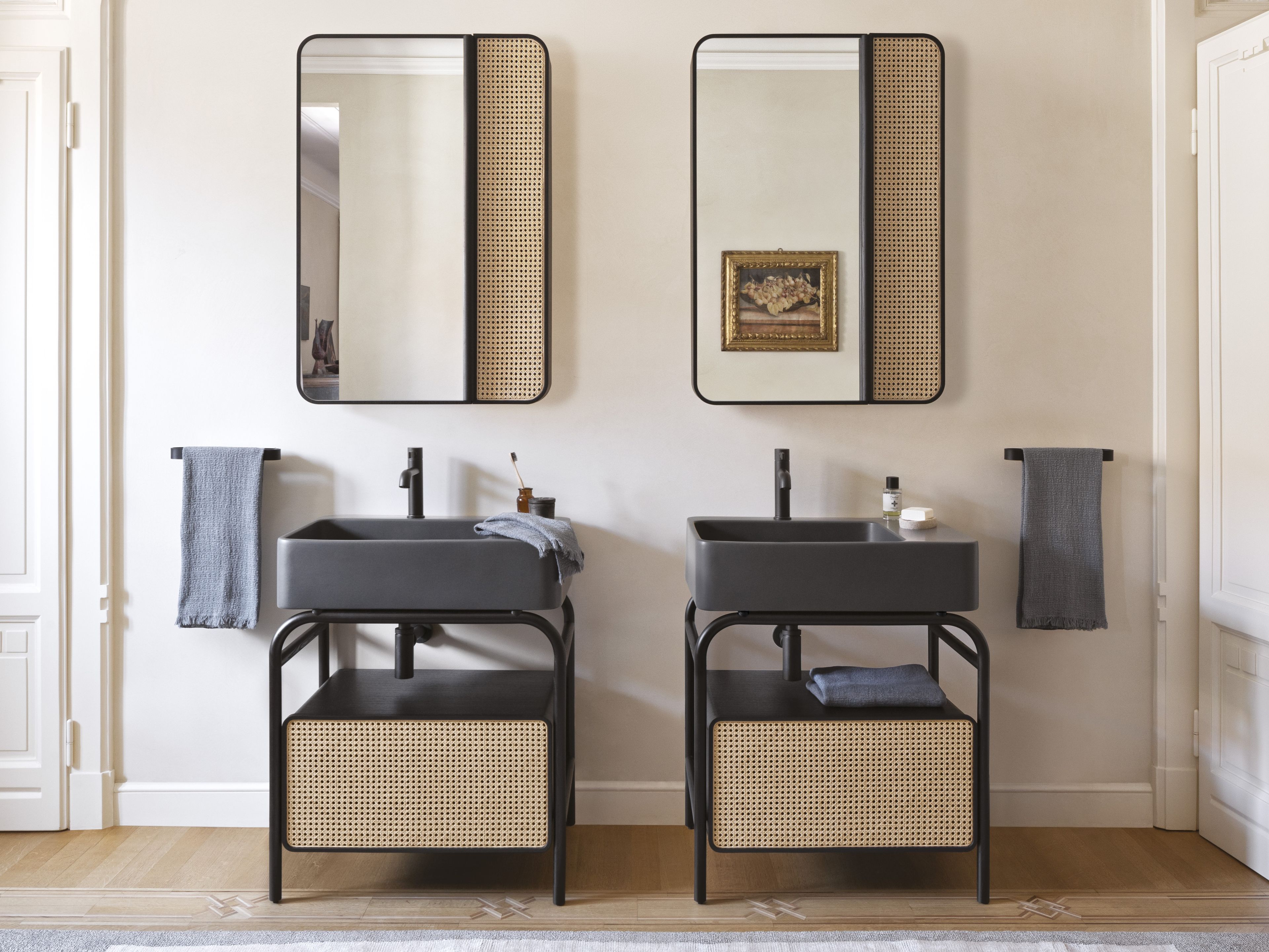 Керамическая и Ясеневая напольная раковина Ceramica Cielo Marcel ARCH-00034426