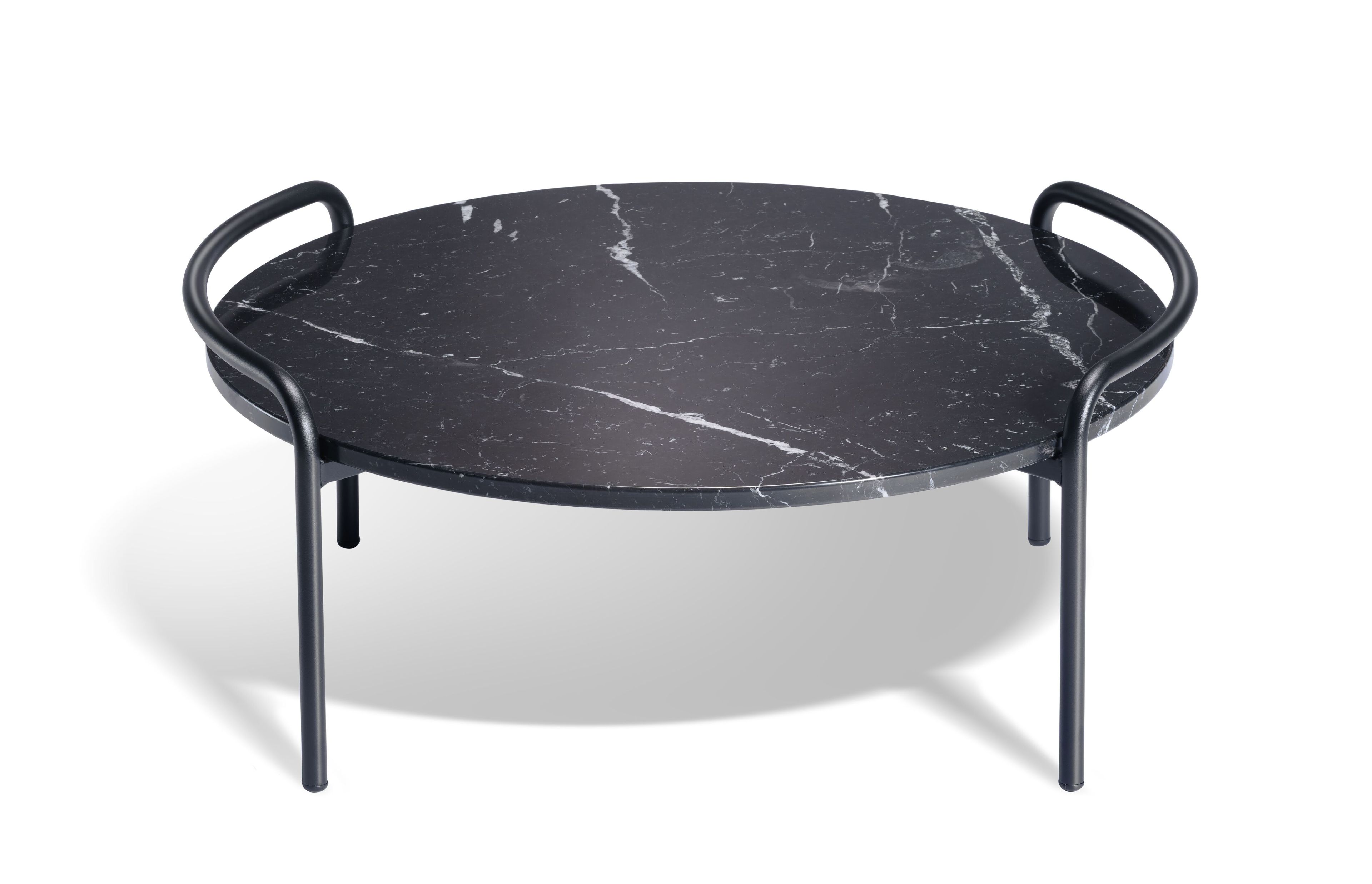 Металлический журнальный столик с круглой или прямоугольной мраморной столешницей GABER POMPON ARCH-00076666