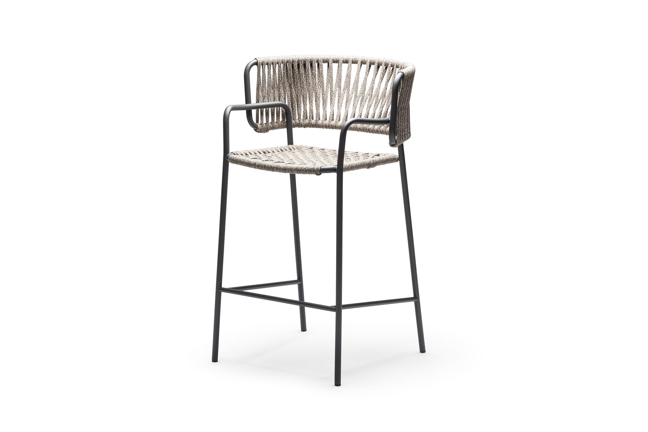 Высокий садовый стул из морской веревки с подлокотниками CHAIRS & MORE Klot ARCH-00079494 - Вид №10