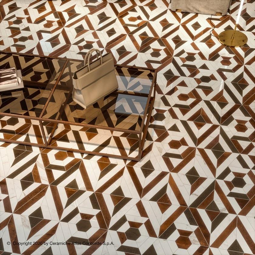 Atlas Concorde Белая плитка для стен с эффектом мрамора Marvel shine sun-id-1375735 - Вид №24